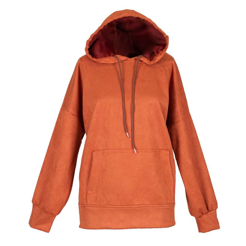 هودی زنانه مدل سوییت رنگ نارنجی