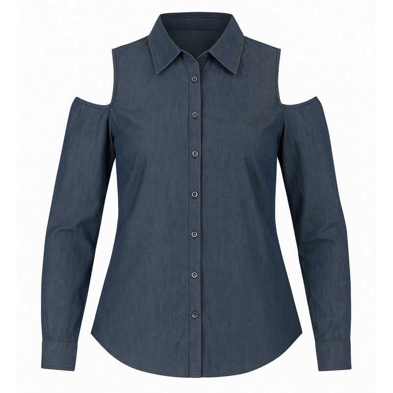 شومیز آستین بلند یقه برگردان زنانه کد 1125