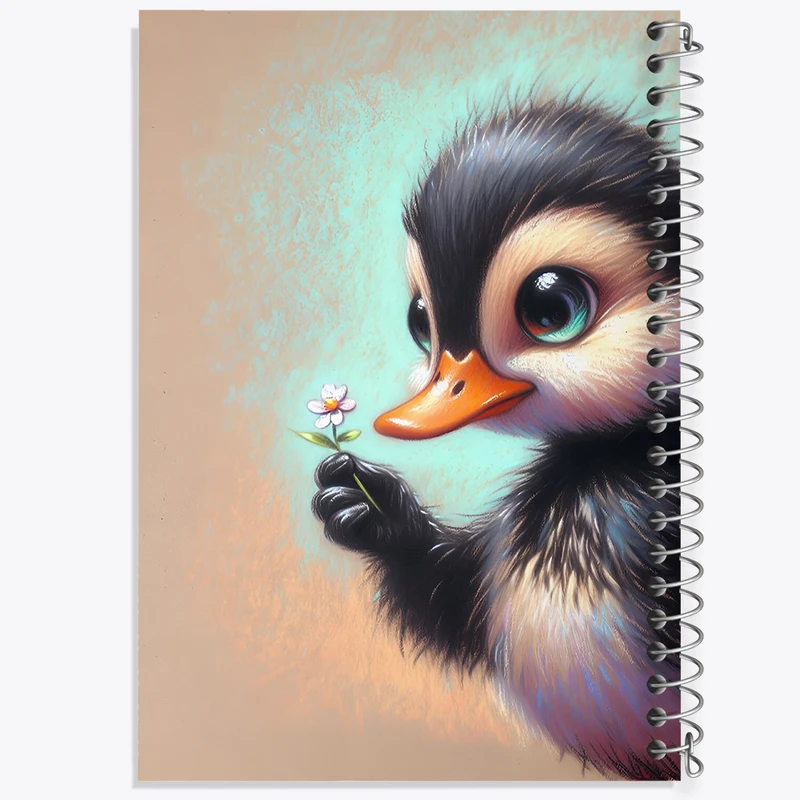 دفتر مشق 50 برگ خندالو طرح اردک بامزه کد F5531