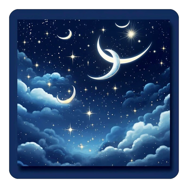 مگنت کاکتی طرح ماه و ستاره مدل mp54117