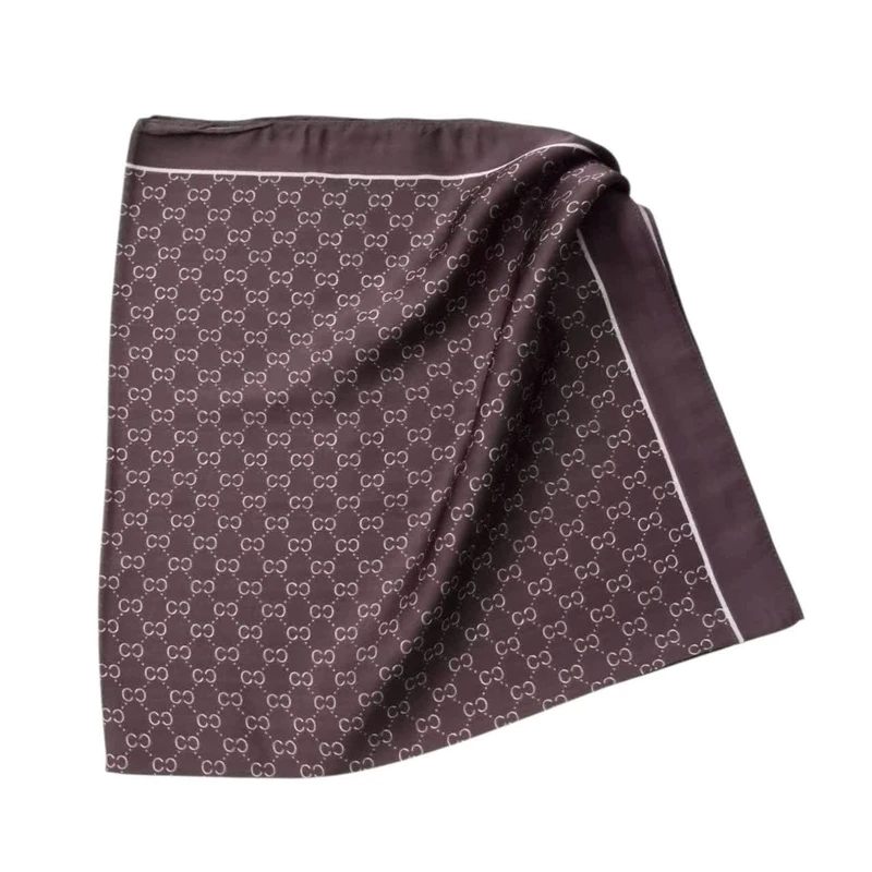 روسری ابریشم زنانه مدل سیلک طرح لوزی هندسی با طول و عرض 73*73 سانتی‌متر