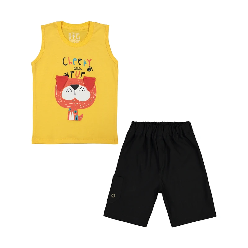 ست تاپ و شلوارک پسرانه سون پون مدل 1391723-15
