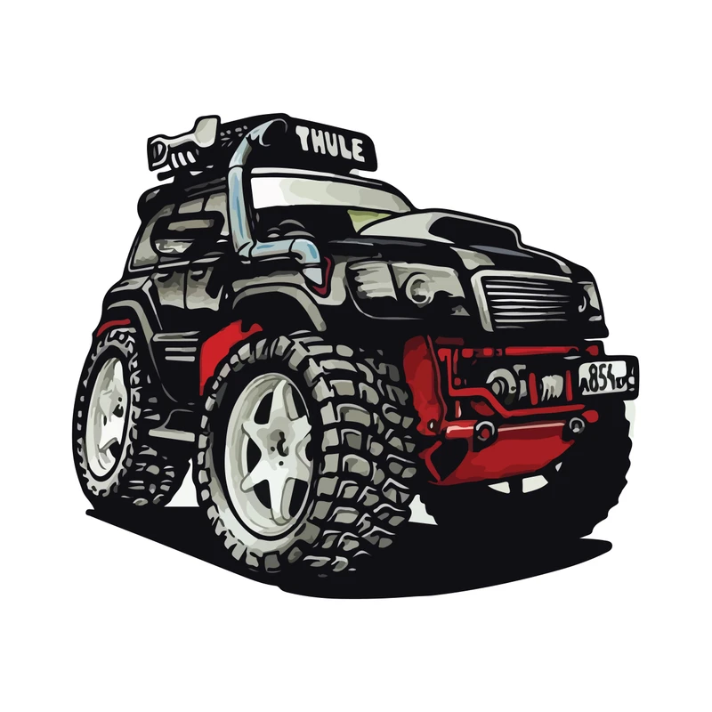 استیکر خودرو پویا مارکت طرح شاسی بلند کد 433