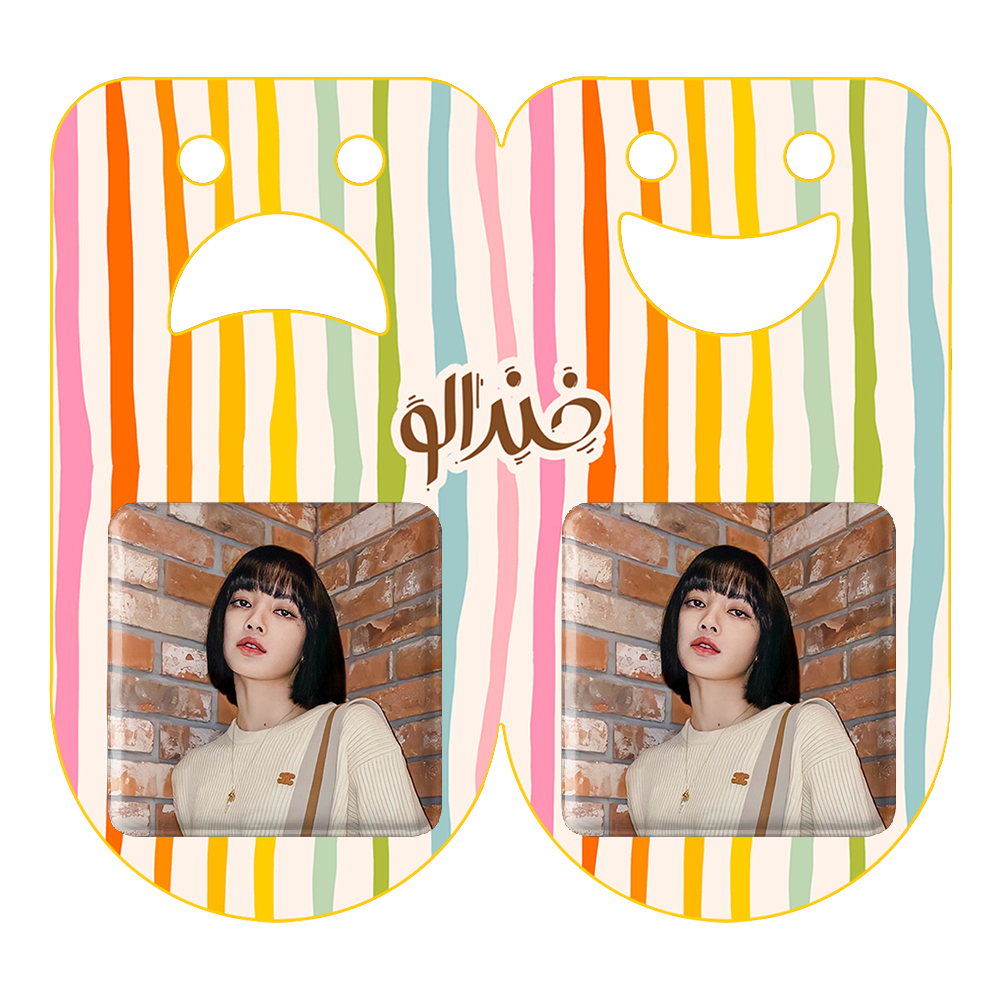 پیکسل خط خطی مدل لیسا بلک پینک کد 14249 به همراه مگنت