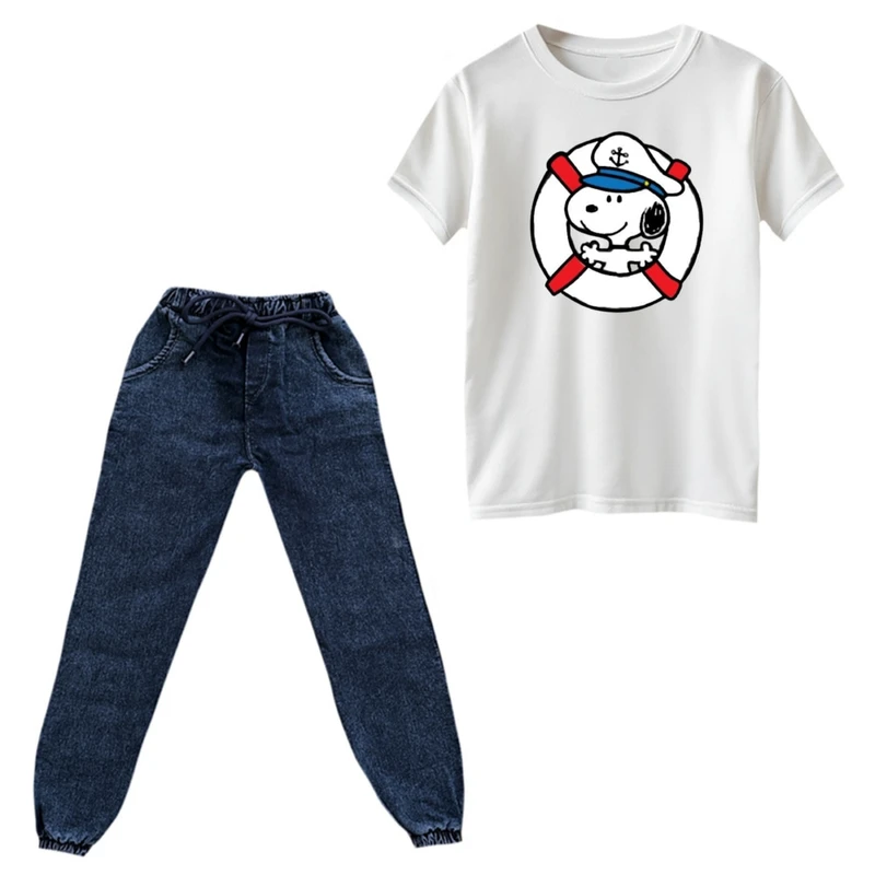 ست تی‌شرت و شلوار پسرانه مدل اسنوپی کد ۲۵