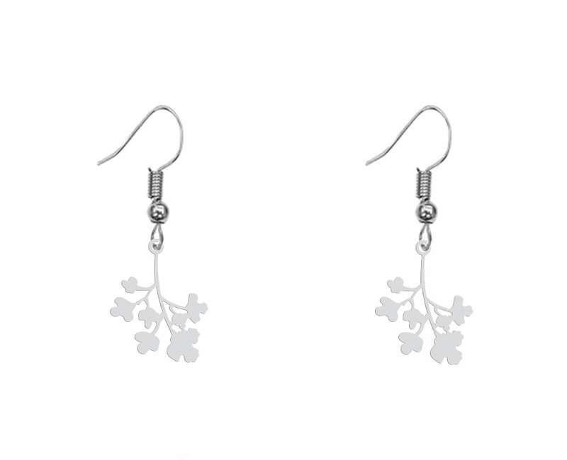گوشواره زنانه هایکا طرح شاخه گل مدل ha-398