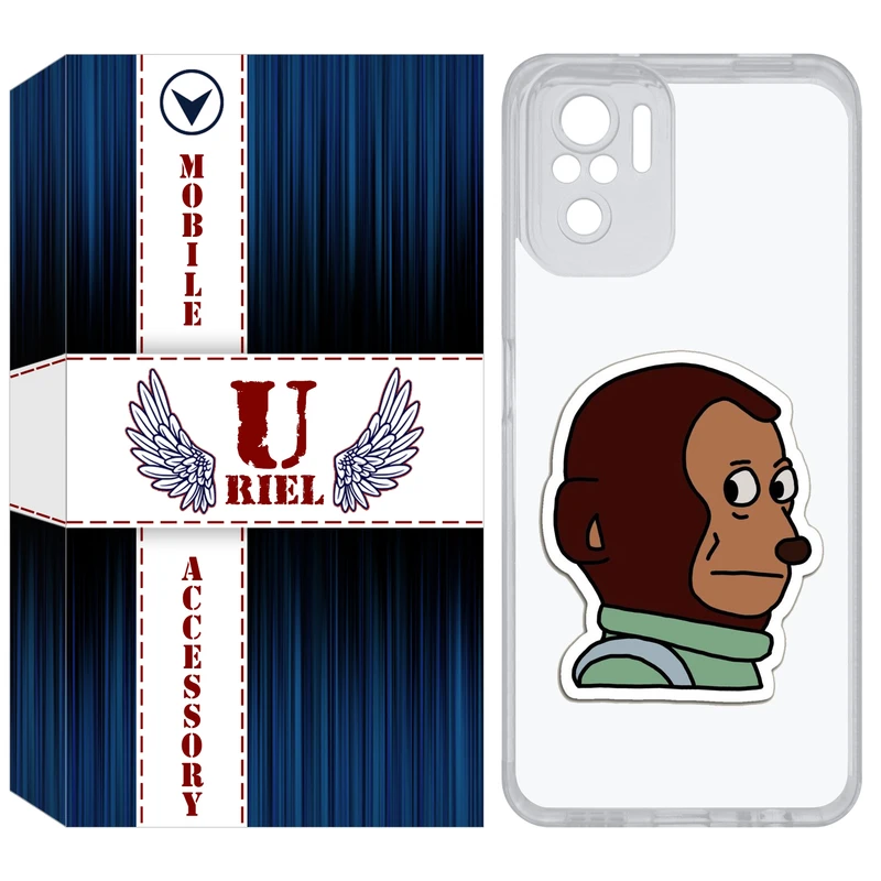 کاور یوریل مدل Clear کد 88 طرح میمون مناسب برای گوشی موبایل شیائومی Redmi Note 10 4G / Note 10S / Poco M5s