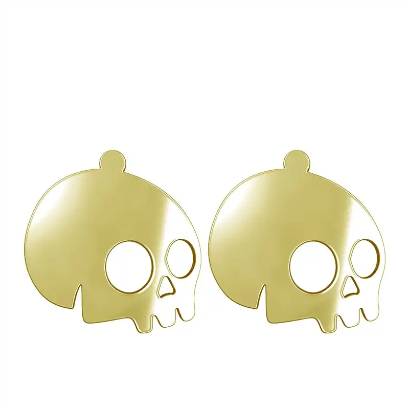 گوشواره طلا 18 عیار زنانه مدوپد مدل جمجمه کد GA1-15641