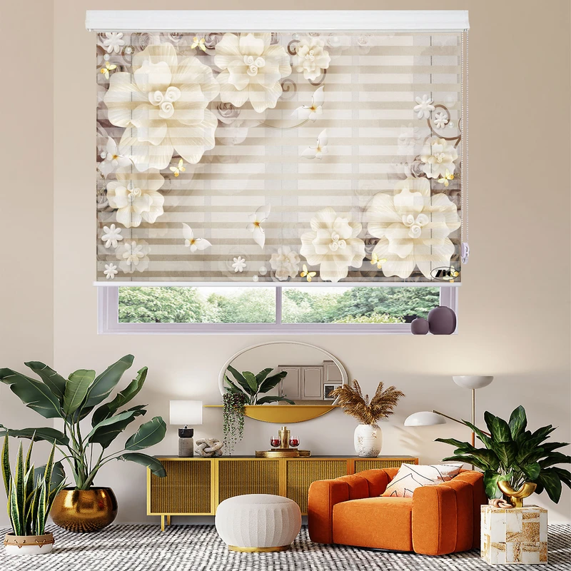 پرده زبرا زیو مدل 3D-1115 سایز 150x150 سانتی متر