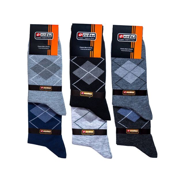 جوراب ساق بلند مردانه سیرداش مدل 008 بسته 6 عددی