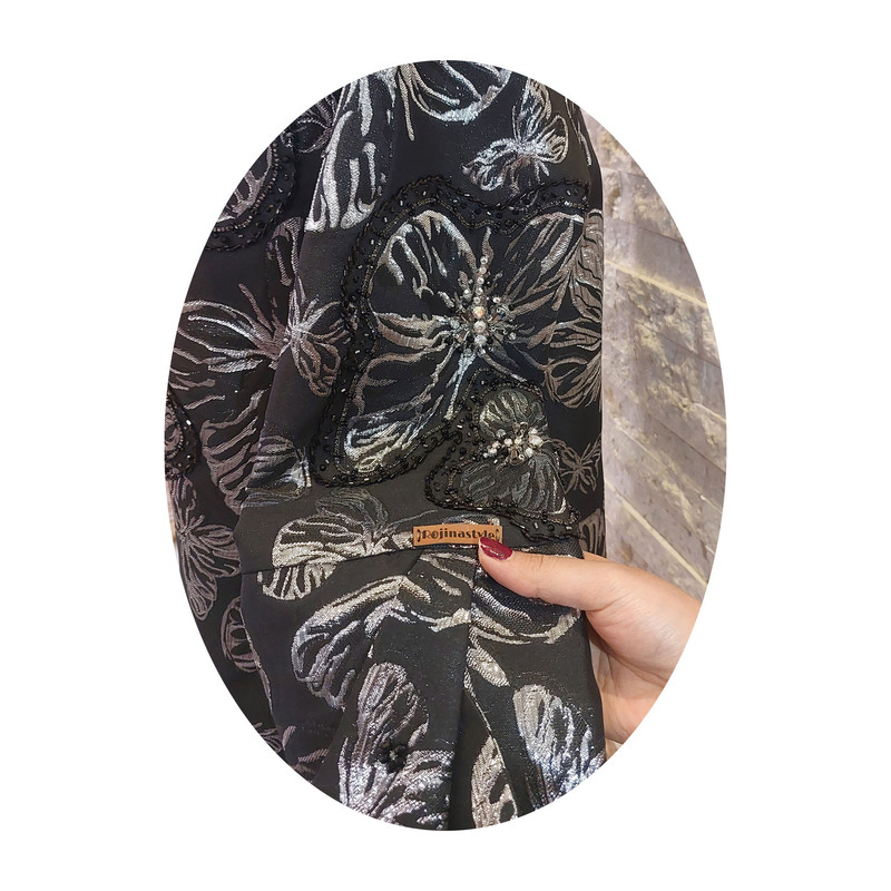 کت زنانه مدل ژاکارد جواهردوزی پروانه