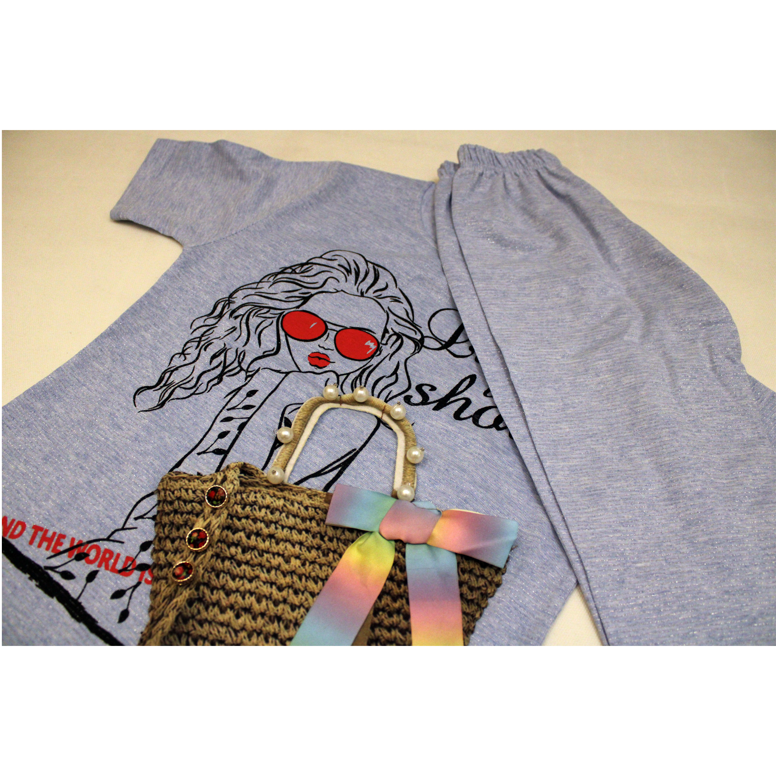 ست تی شرت و شلوارک دخترانه بانالی مدل هیلاری کد 3551 -  - 2