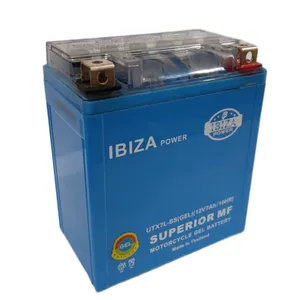 باتری موتورسیکلت ولتاژ 12 ولت شدت جریان 7 آمپر ایبیزا مدل UTX7L-BS(GEL)