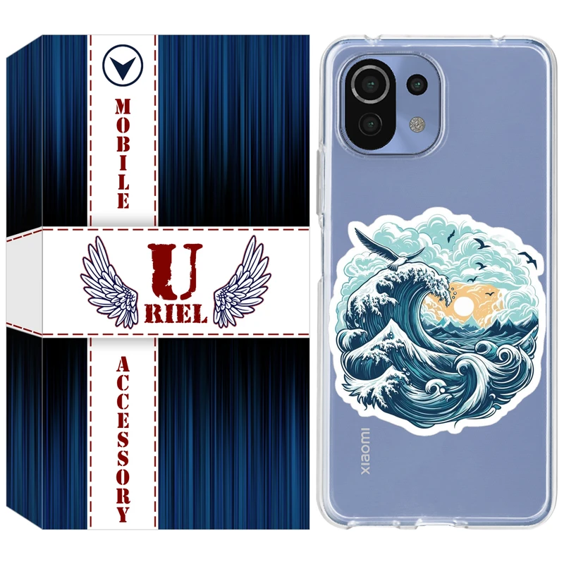 کاور یوریل مدل Clear کد 99 طرح موج دریا مناسب برای گوشی موبایل شیائومی Mi 11 Lite / 11 Lite 5G NE