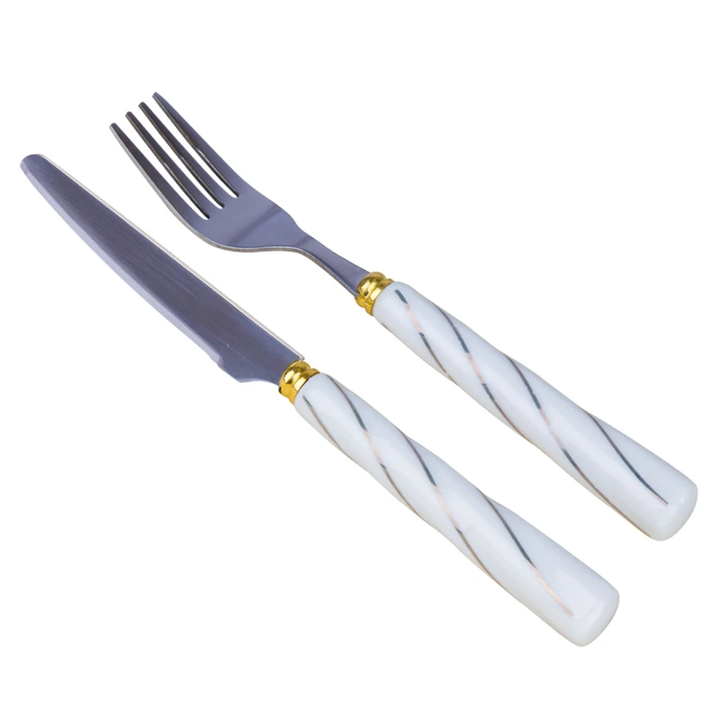 ست کارد و چنگال میوه خوری 12 پارچه مدل پیچ