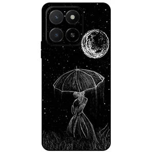 Megafone Girl and Moon 1369 Cover For Honor X5B / X5B Plus