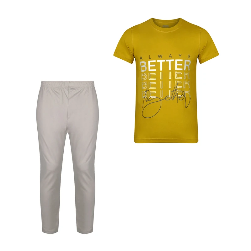 ست تی‌شرت آستین کوتاه و شلوار راحتی مردانه سیلکا مدل together