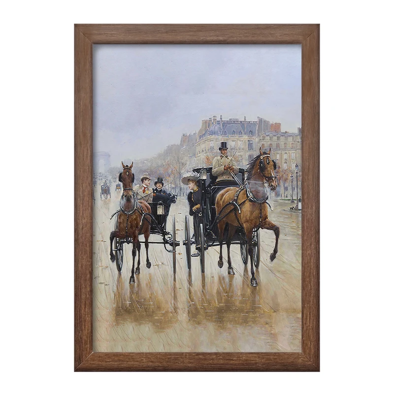 تابلو خندالو طرح نقاشی دورگرد شانزلیزه اثر ژان برو کد F12345