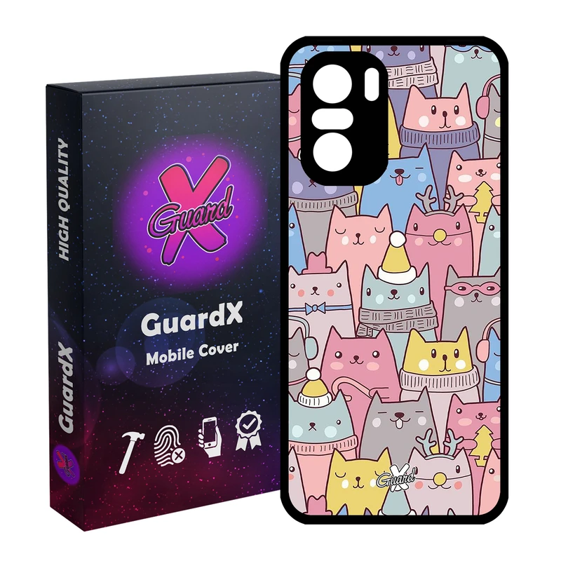 کاور گارد ایکس طرح Cat مدل Glass10074 مناسب برای گوشی موبایل شیائومی Poco F3/MI 11X/MI 11X Pro/Redmi K40/K40 Pro
