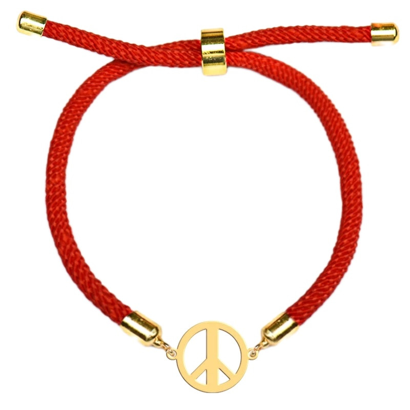 دستبند طلا 18 عیار زنانه مدل صلح 650