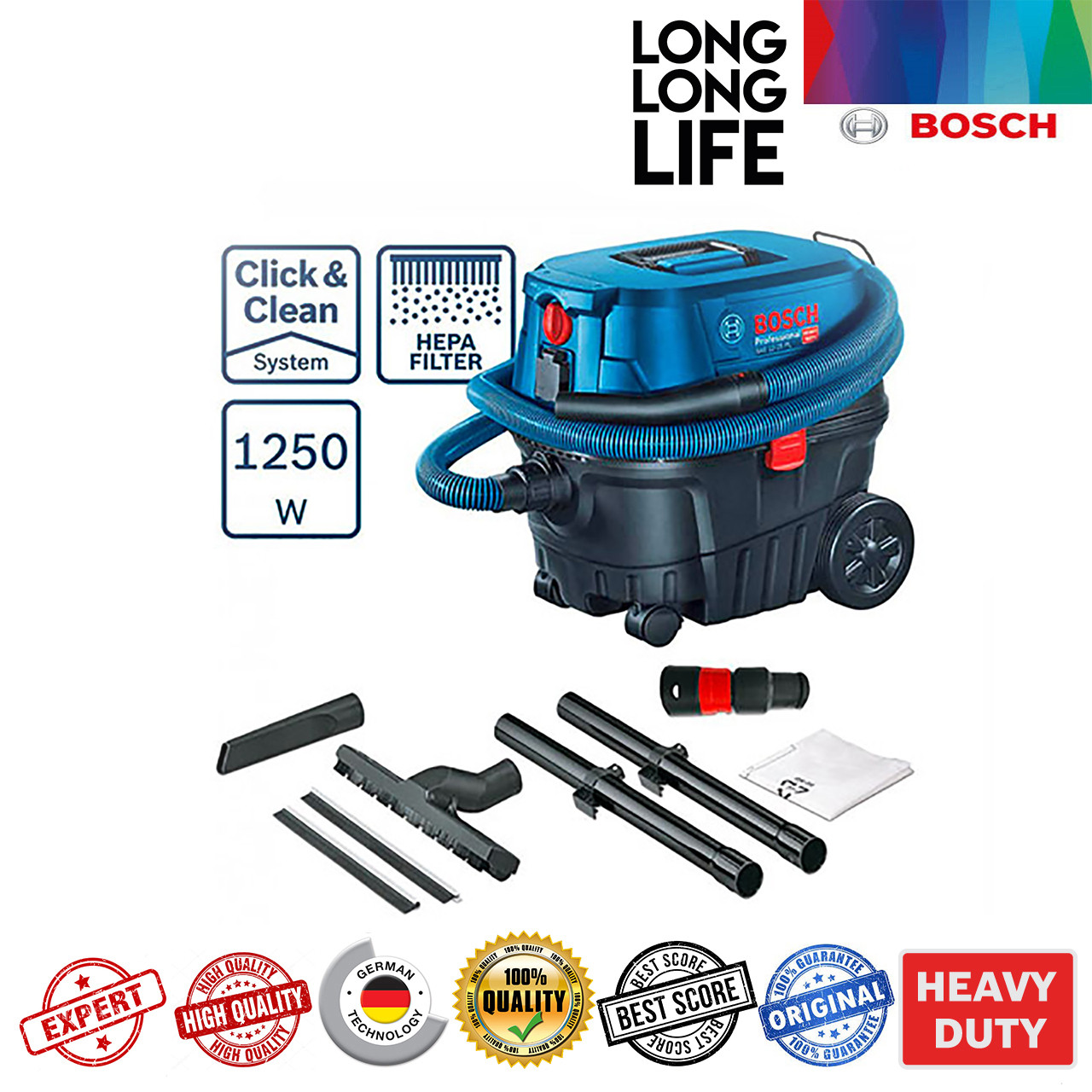 دستگاه دمنده و مکنده تر و خشک بوش مدل GAS 12-25 PL Professional