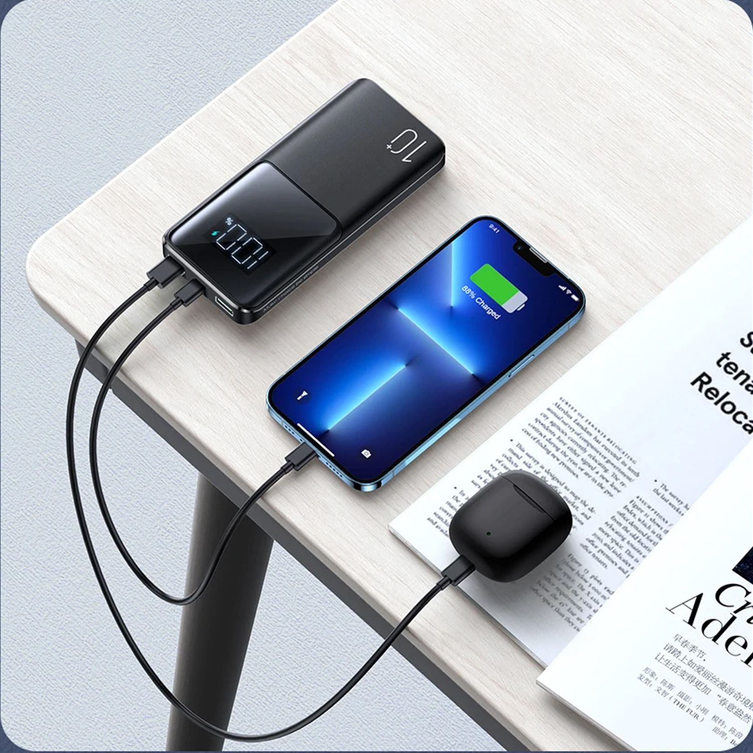 پاوربانک 10000 JR-QP191 جویروم- جیم شاپ-https://jimshop.ir/