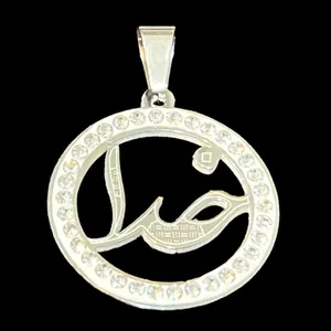آویز گردنبند زنانه مدل نگین دار کد 600