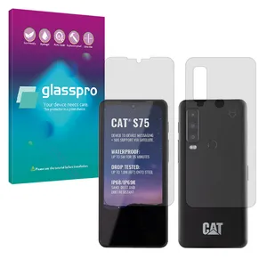 Glass Pro Resistant model matte screen protector suitable for Cat S75 mobile phone along with the back protector