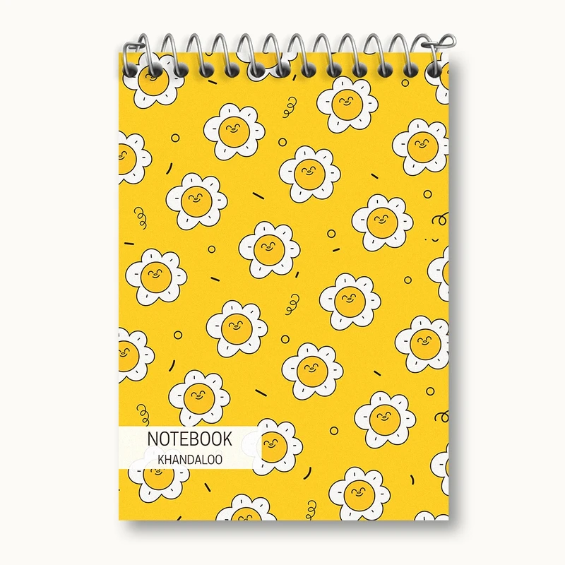دفتر یادداشت 50 برگ خندالو مدل گل زرد کد N390