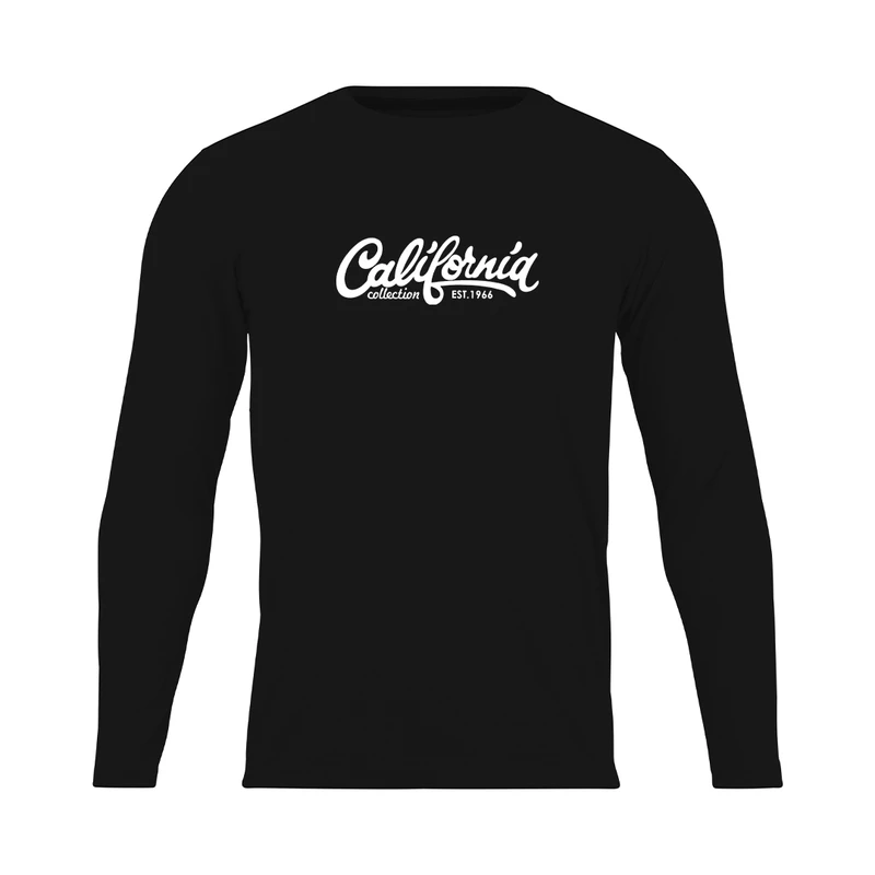 تی شرت آستین بلند مردانه مدل  California_N1_0519 رنگ مشکی