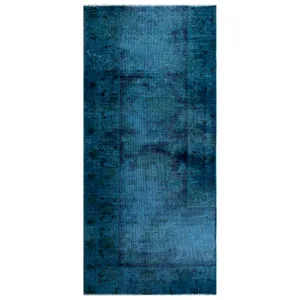 فرش دستبافت رنگ شده کناره طول یک متری نیروانا کد 10439