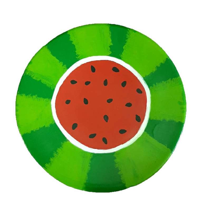 بشقاب سفالی طرح هندوانه مدل A4