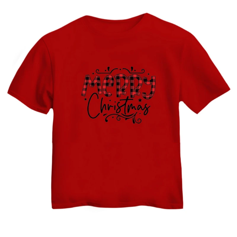 تی شرت آستین کوتاه بچگانه مدل نوشته کریسمس کد 20