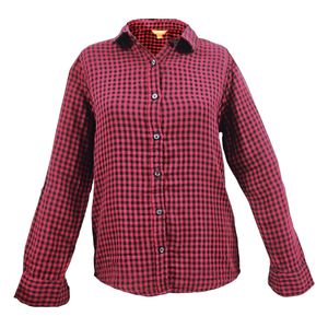 شومیز آستین بلند زنانه جویی فرش مدل چهارخانه 07