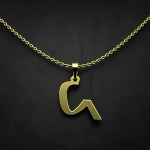 گردنبند طلا 18 عیار زنانه مدوپد مدل حرف ک کد I3-1-1389