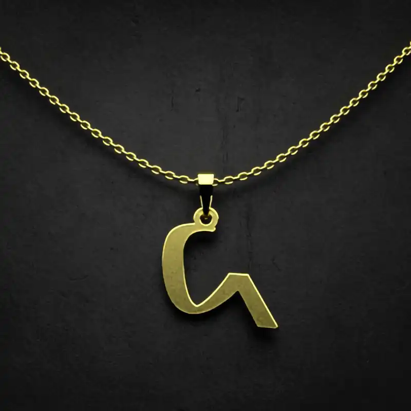 گردنبند طلا 18 عیار زنانه مدوپد مدل حرف ک کد I3-1-1389