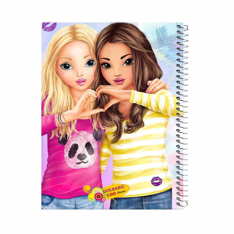 دفتر مشق 100 برگ گلبرگ طرح دخترانه کد 100749