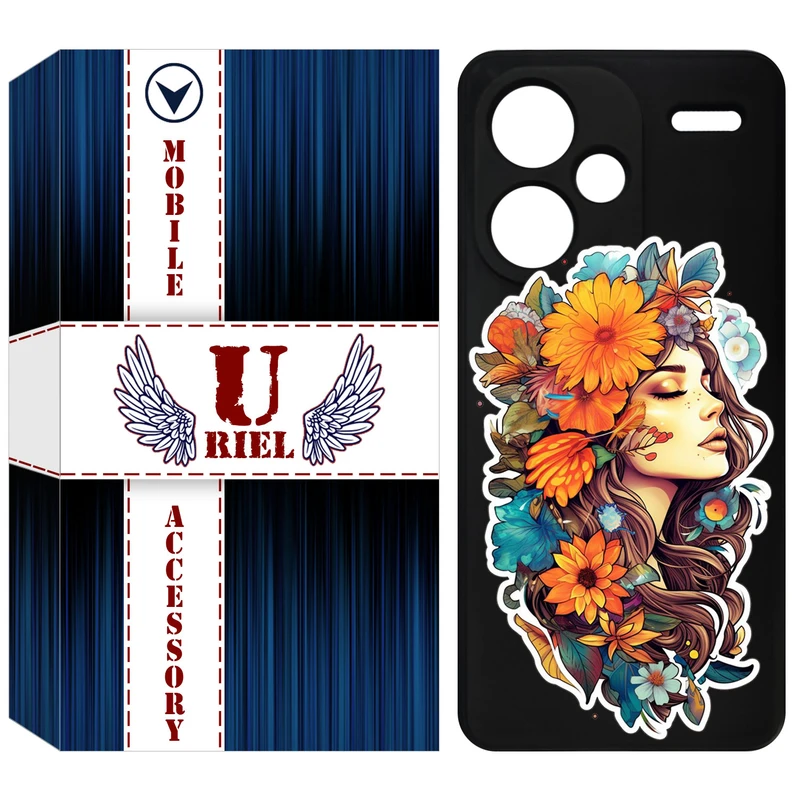 کاور یوریل قاب مدل KSH کد 52 طرح دختر مناسب برای گوشی موبایل شیائومی Redmi Note 13 Pro Plus