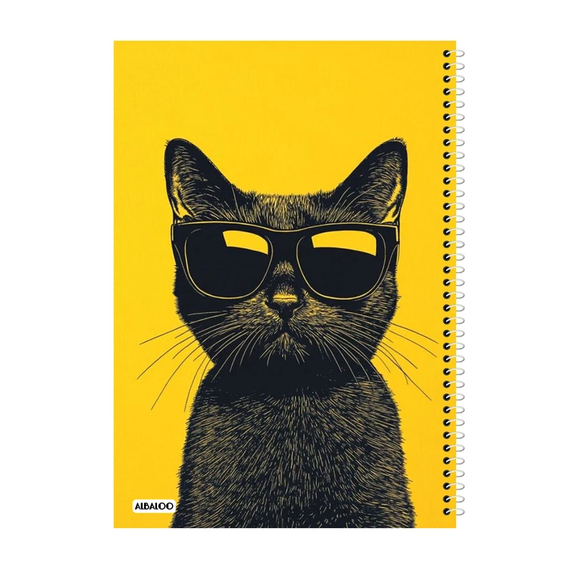 دفتر مشق 50 برگ آلبالو طرح گربه کد 2107
