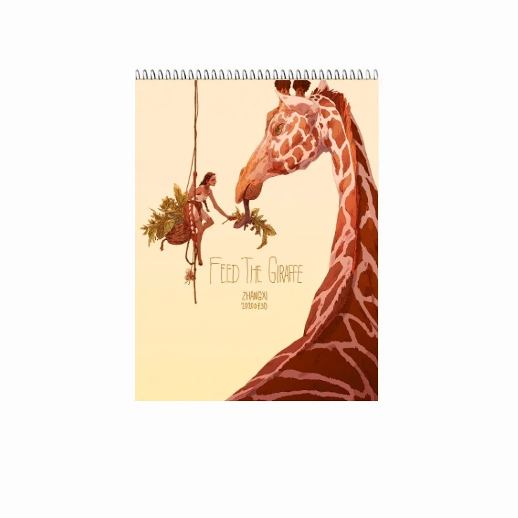 دفتر شطرنجی 100 برگ طرح Giraffe کد 91