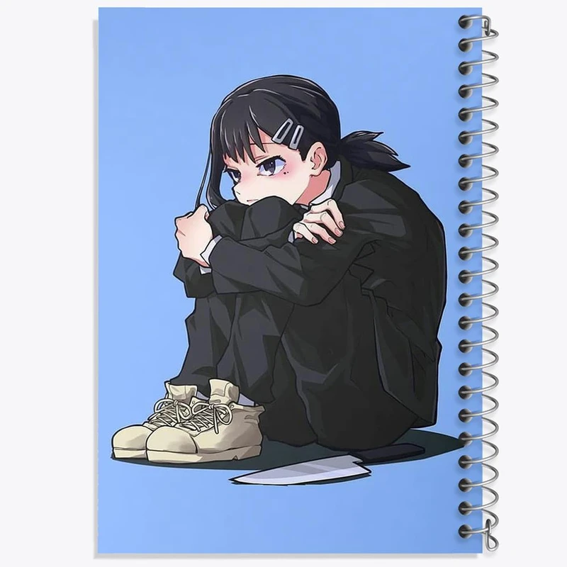 دفتر نت موسیقی 50 برگ خندالو مدل کوبنی انیمه مرد اره ای Chainsaw Man کد 17990