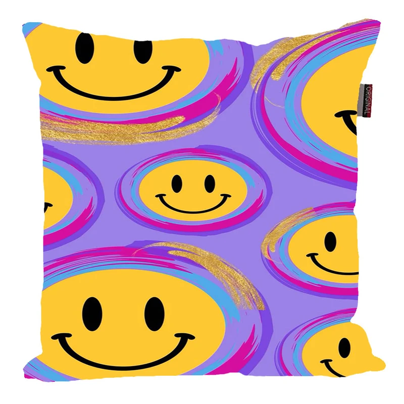 کوسن پاد آفرین مدل فانتزی طرح ایموجی لبخند کد p132