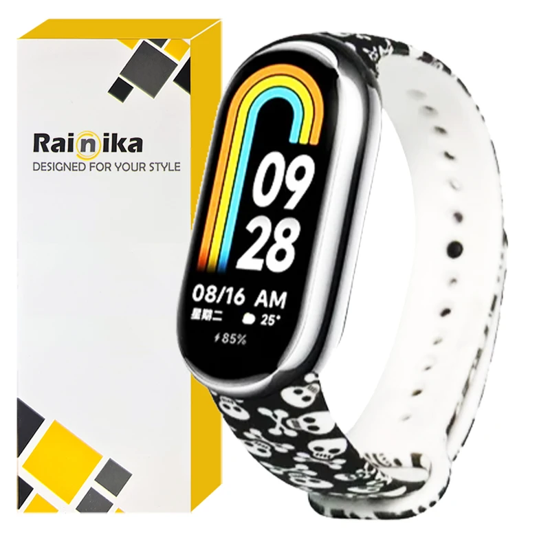 بند رینیکا مدل Skull Emoji Mi 9 مناسب برای مچ بند هوشمند شیائومی Mi Band 9