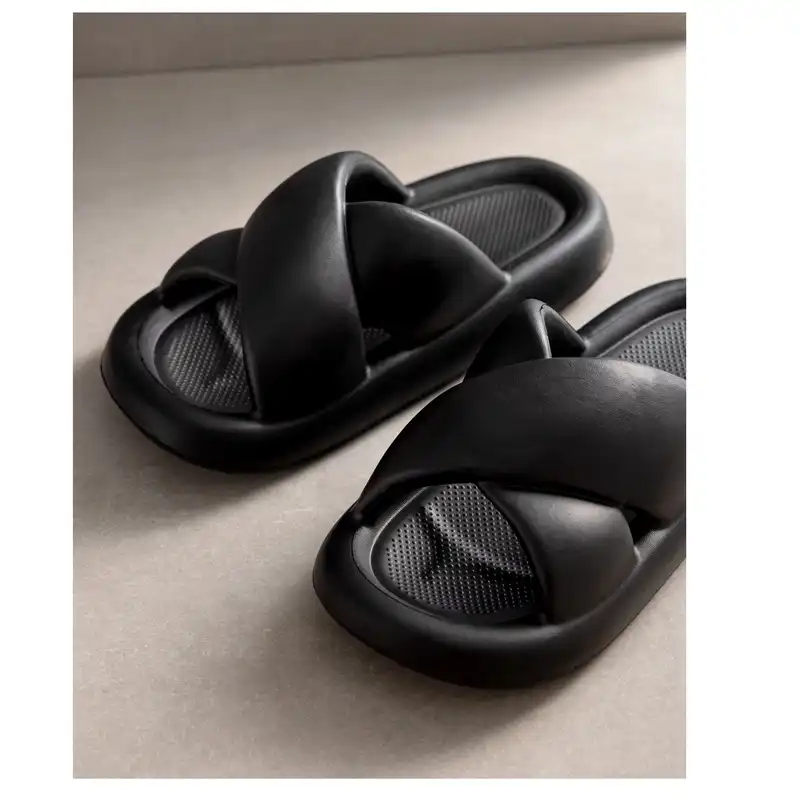 دمپایی مادام کوکو مدل Faustin SİYAH