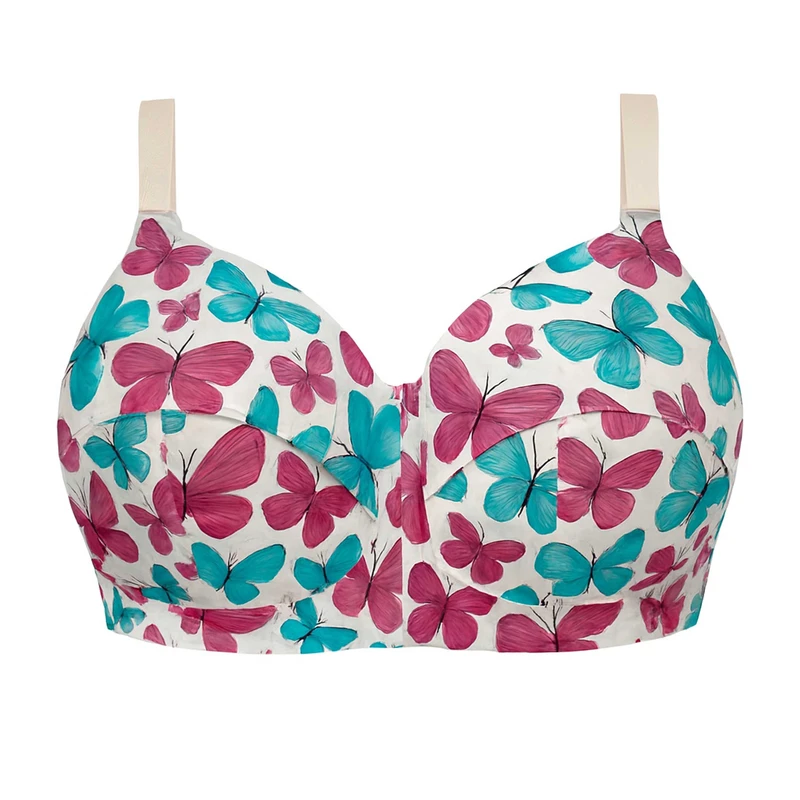 سوتین زنانه مدل کش باریک زیر نخ طرح گلدار کد 85