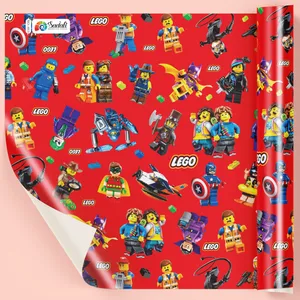 کاغذ کادو صدفی طرح لگو بسته 2 عددی