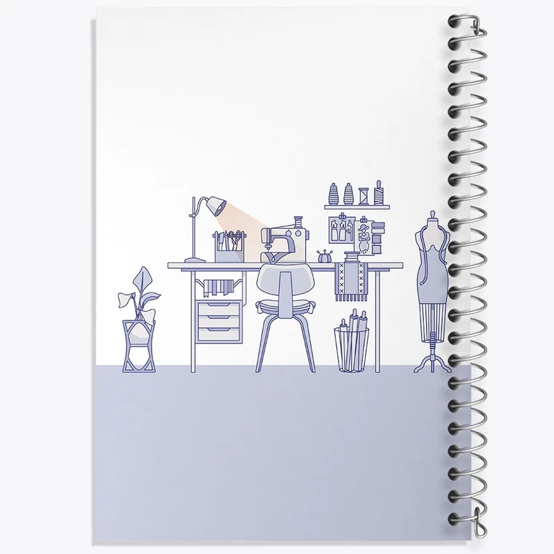 دفتر مشق 50 برگ خندالو طرح خیاطی کد F2787