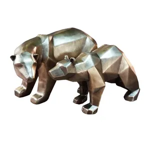 مجسمه مدل خرس مادر و بچه کد 141981 مجموعه 2 عددی 