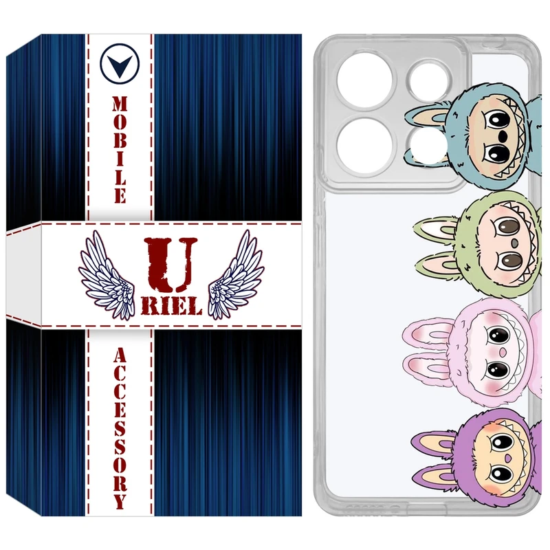 کاور یوریل مدل Clear کد 101 طرح لبوبو Labubu مناسب برای گوشی موبایل شیائومی Redmi Note 13 4G