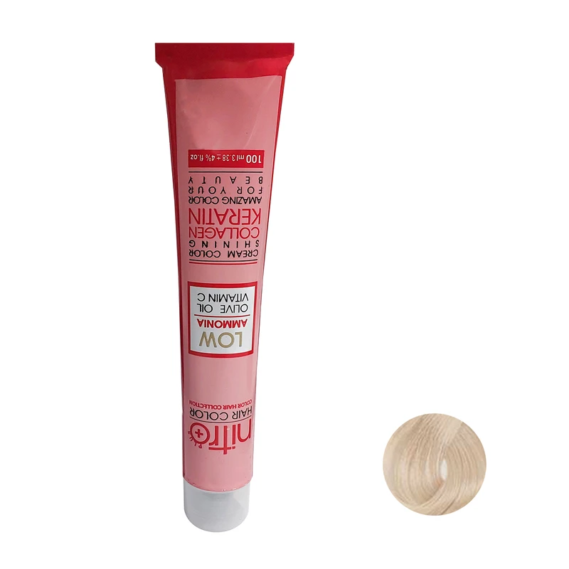   رنگ مو نیترو پلاس مدل Keratine شماره 902 حجم 100 میلی لیتر رنگ سوپر پلاتینه صدفی